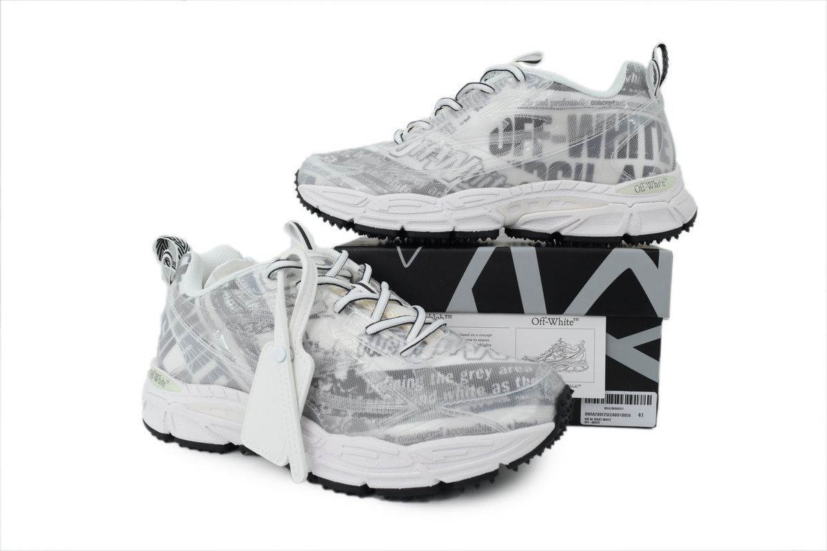  PK God Batch OFF-WHITE Out Of White Printed Pattern OWIA289F 25LEA001 0055