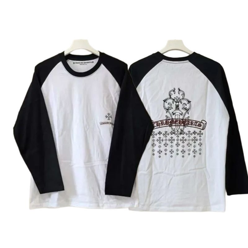 Chrome Hearts Long Sleeve Baseball T-Shirtt-91#