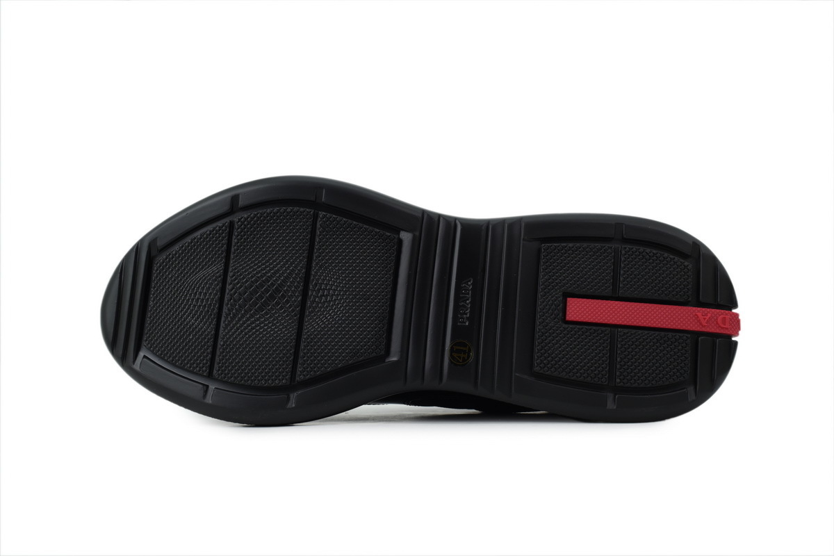 PK God Batch Prada Sneakers Black Red Tail