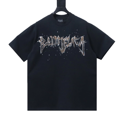 Balenciaga Heavy Matal Cotton T-shirt White/Black 01
