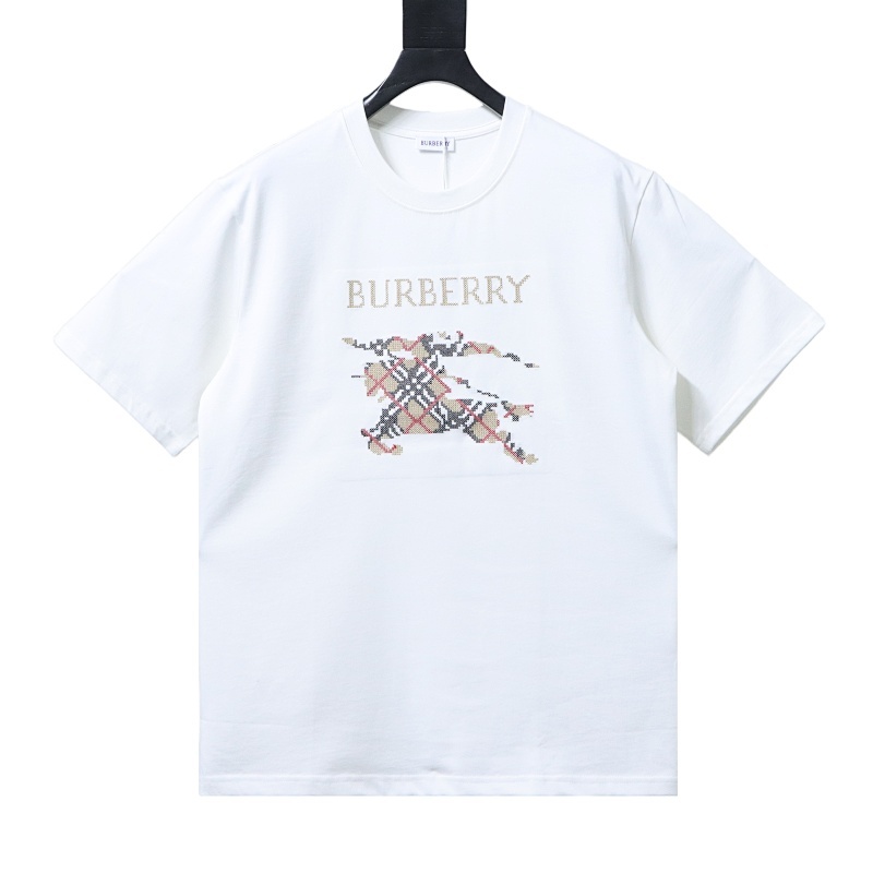 Burberry Cross Stitch EKD Cotton T-Shirt Black/White