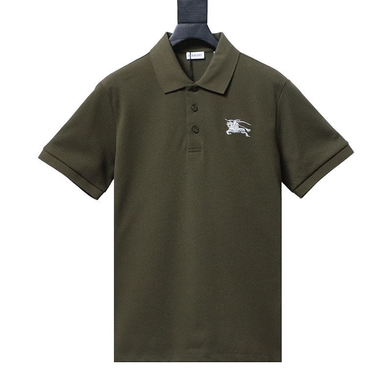 Burberry Equestrian Knight Polo Shirt Olive Green/Black/White