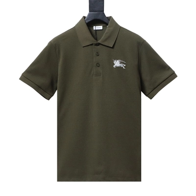 Burberry Equestrian Knight Polo Shirt Olive Green/Black/White 01