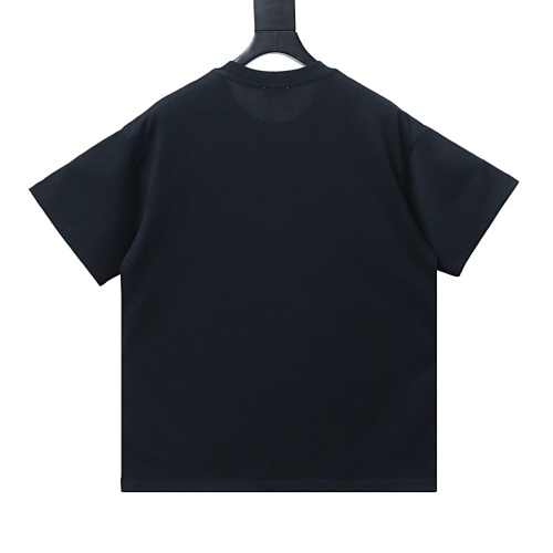 Burberry Equestrian Knight Design Cotton T-Shirt Black/White