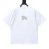 Burberry Equestrian Knight Design Check Cotton T-Shirt Black/White