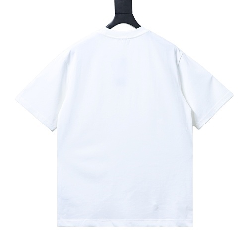 Burberry Equestrian Knight Design Check Cotton T-Shirt Black/White