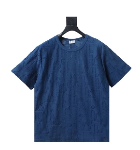 Dior Oblique Relaxed-Fit T-Shirt  White/Navy Blue