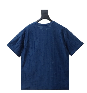 Dior Oblique Relaxed-Fit T-Shirt  White/Navy Blue