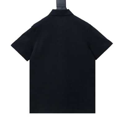 Burberry Equestrian Knight Cotton Piqué Polo Shirt Black/White 02