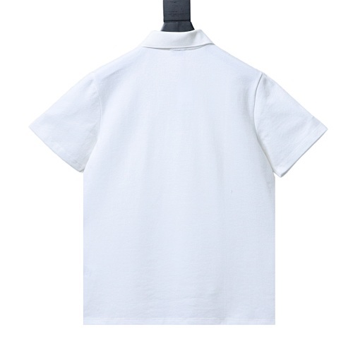 Burberry Equestrian Knight Cotton Piqué Polo Shirt Black/White