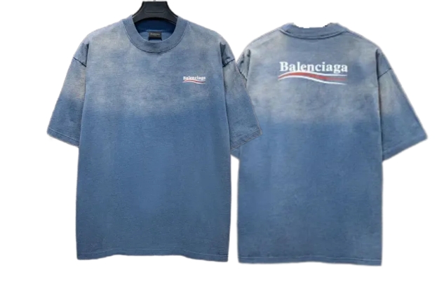 Balenciaga "Coca-Cola Wave" Faded Oversized T-Shirtt-5167#