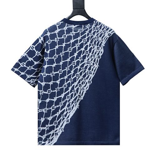 Louis Vuitton Monogram Fishne Short-Sleeve Knit Top