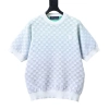  Louis Vuitton Checkerboard Series Short-Sleeve Knit Top