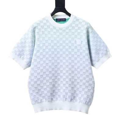  Louis Vuitton Checkerboard Series Short-Sleeve Knit Top 01