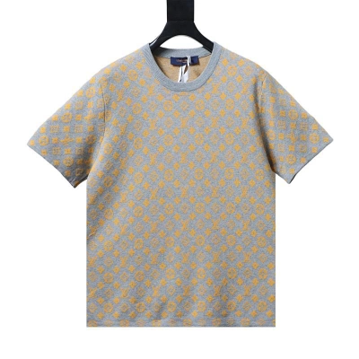  Louis Vuitton Monogram Jacquard  Knitted Short-Sleeved  01