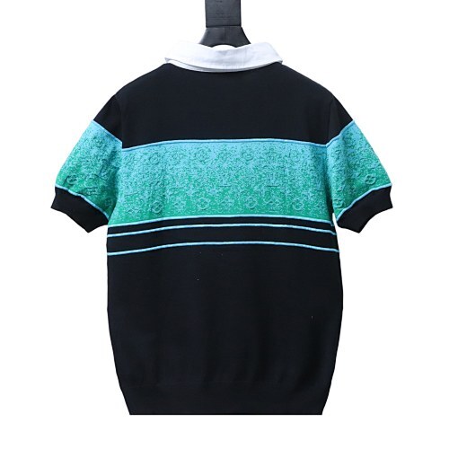  Louis Vuitton Iridescent Jacquard Short-Sleeved Polo