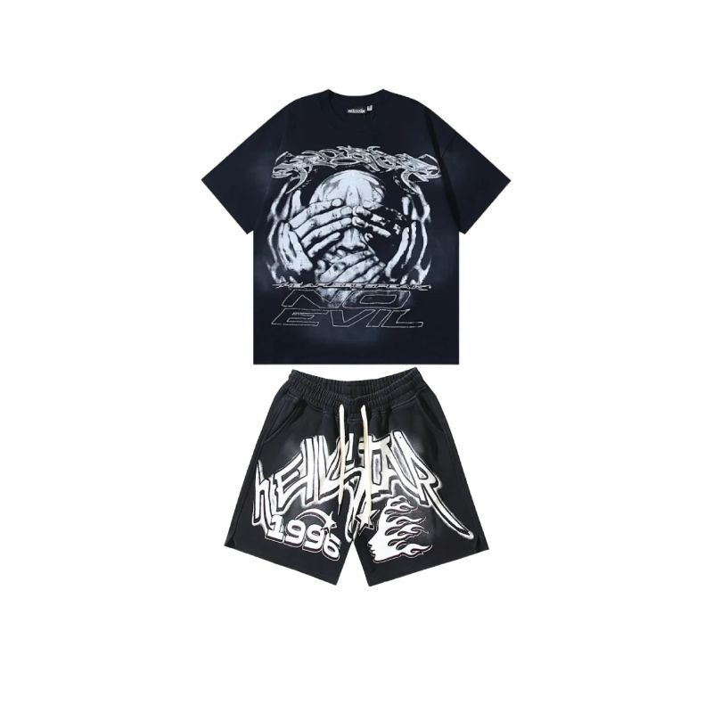 Hellstar T-Shirt -6797#+Hellstar Shorts-791