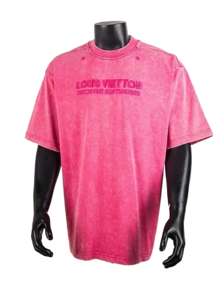  Louis Vuitton Vintage-Dyed Effect T-Shirt-6009#