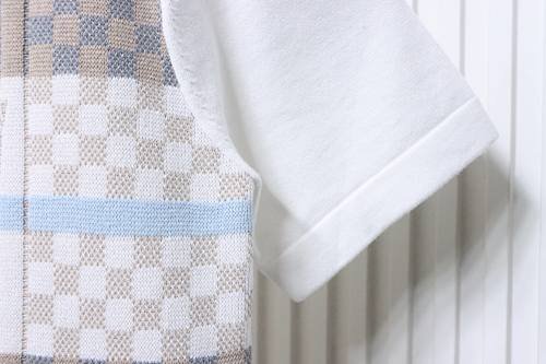 Louis Vuitton Checkered Jacquard Graphic Knit Polo Shirt