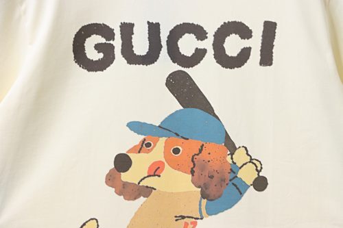 Gucci Dog Print  T-Shirt