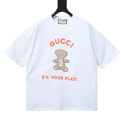 Gucci Teddy Bear Embroidered T-shirt  01
