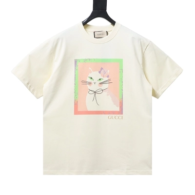 Gucci cat print T-shirt  01