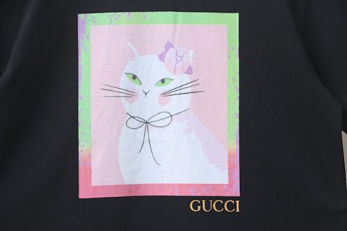 Gucci Cat Print Oversized T-Shirt