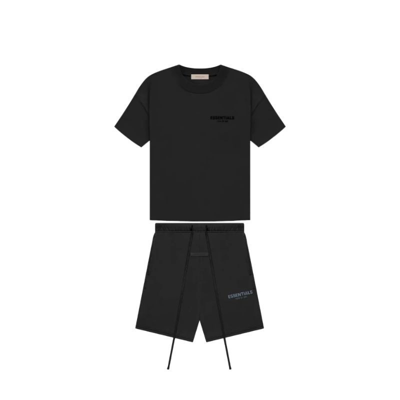 Fear of God Essentials Tee Stretch Limo+Fear of God Essentials Shorts (SS21) Black/Stretch Limo