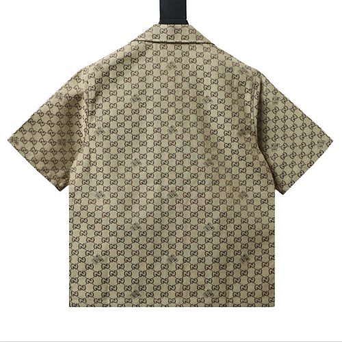 Gucci  Printed Silk Camp-Collar Shirt