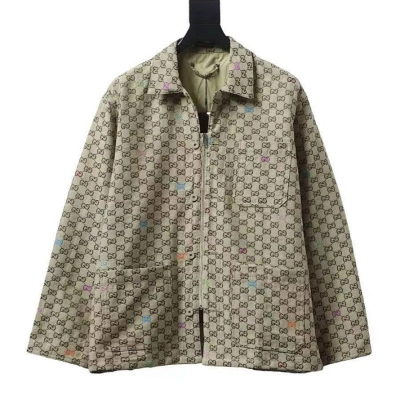 Gucci Rainbow Gingham Zip-Up Jacket 01