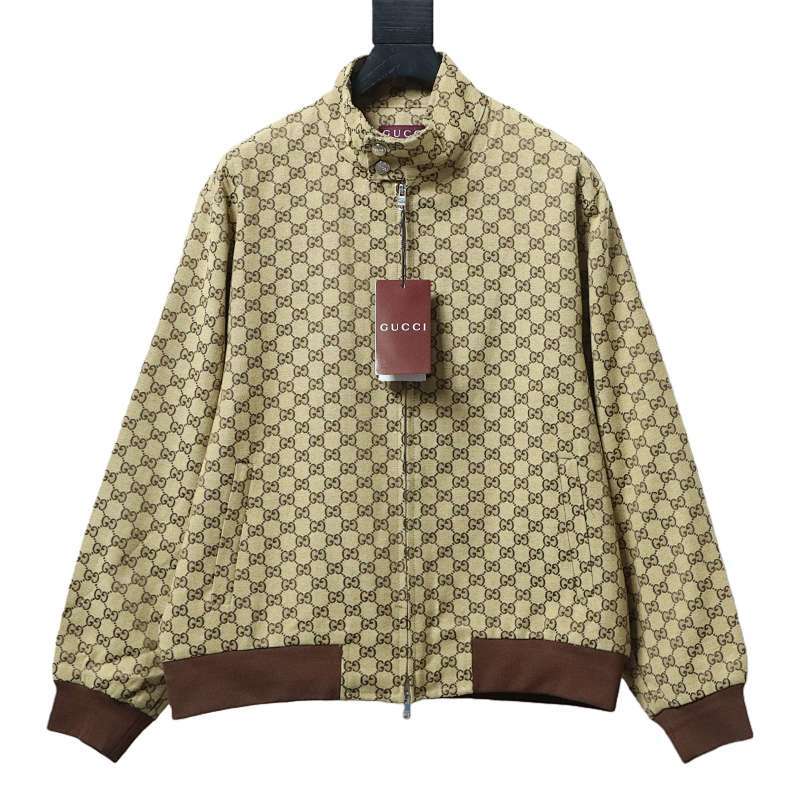 Gucci canvas bomber jacket