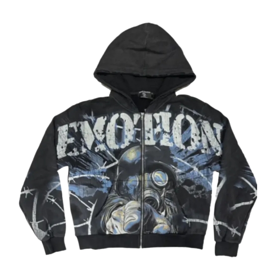 Mixed Emotion Disinfectant Mask Hoodie