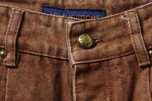 Louis Vuitton Coffee Indigo Denim Shorts