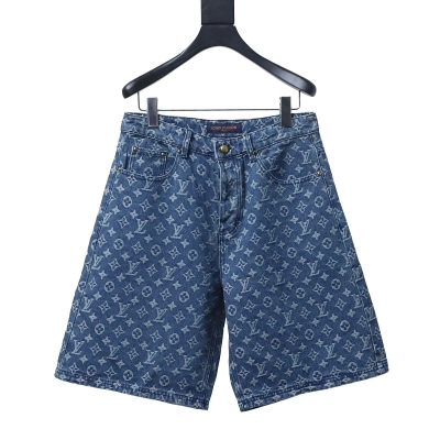  Louis Vuitton Monogram Denim Shorts 01