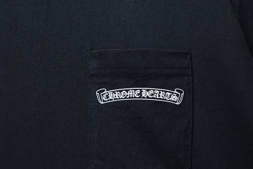 Chrome Hearts Scroll Logo "U.S.A." Pocket T-Shirt