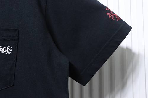 Chrome Hearts Scroll Logo "U.S.A." Pocket T-Shirt