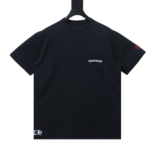 Chrome Hearts Scroll Logo "U.S.A." Pocket T-Shirt