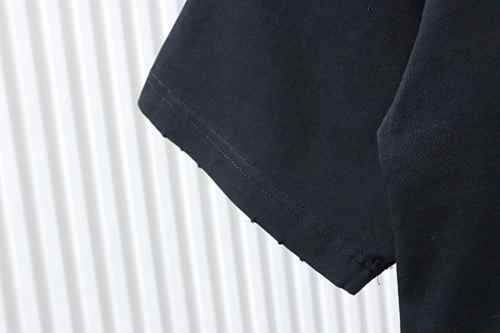 Chrome Hearts Black Leather Cross Patch T-Shirt