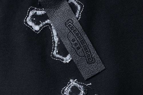 Chrome Hearts Black Leather Cross Patch T-Shirt