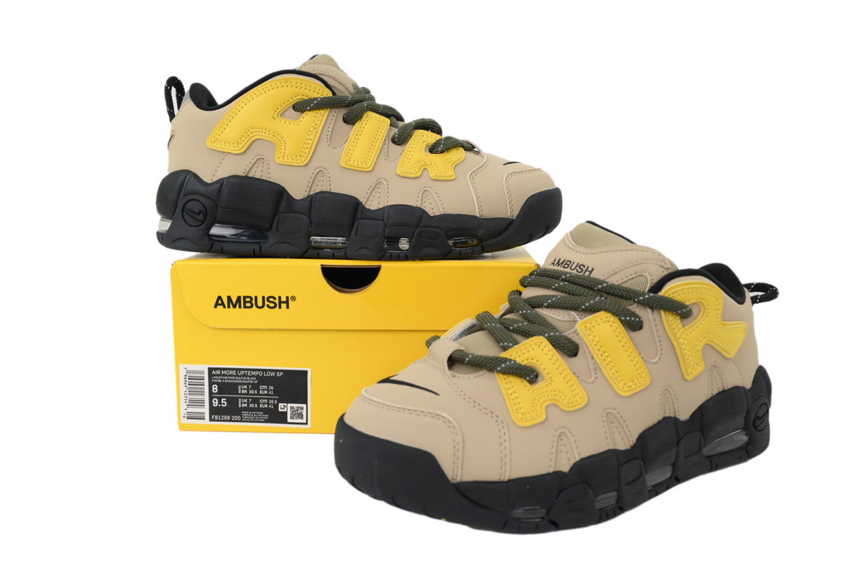 AMBUSH x Nike Air More Uptempo Low 'Limestone'  FB1299-200 