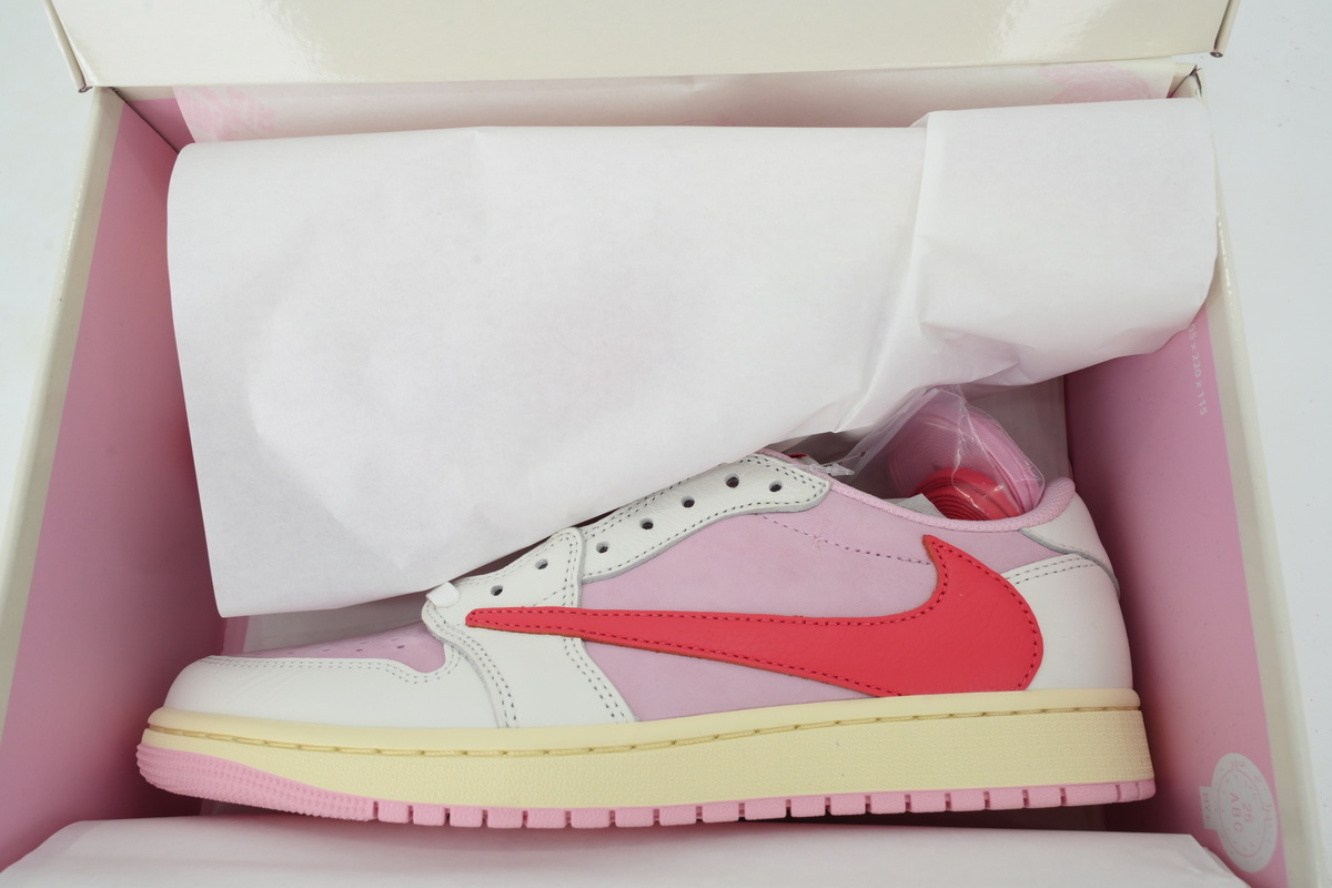 PK God Batch Travis Scott x Air Jordan 1 Retro Low OG 'Sail Tropical Pink' IQ7604-101