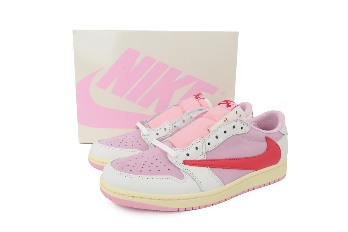 PK God Batch Travis Scott x Air Jordan 1 Retro Low OG 'Sail Tropical Pink' IQ7604-101