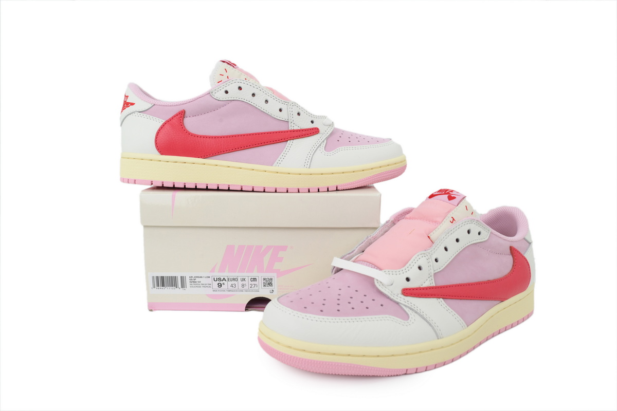 PK God Batch Travis Scott x Air Jordan 1 Retro Low OG 'Sail Tropical Pink' IQ7604-101