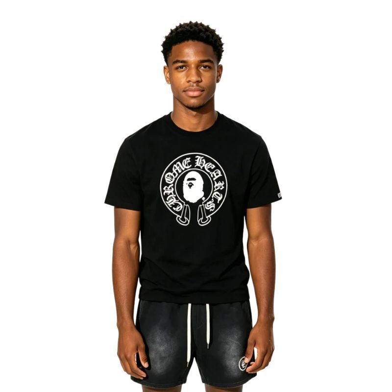 BAPE x Chrome Hearts Baby Milo T-shirt Black + Hellstar-705-0302