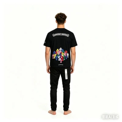 Chrome Hearts Multi Color Cross T-shirt Black+Purple Brand Fashion Men Jeans 4 01