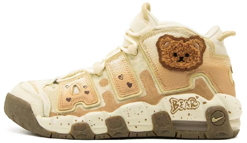 Nike Air More Uptempo GS 'Khaki brown bear'