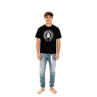 BAPE x Chrome Hearts Baby Milo T-shirt Black + Purple Brand Fashion Men Jeans YZ072421 01