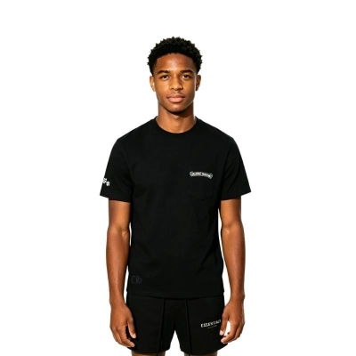 Chrome Hearts Multi Color Cross T-shirt Black+Fear of God Essentials Shorts (SS21) Black/Stretch Limo 01