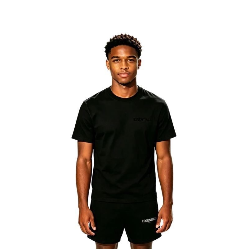 Fear of God Essentials Tee Stretch Limo+Fear of God Essentials Shorts (SS21) Black/Stretch Limo