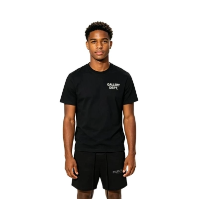 Gallery Dept. Souvenir T-Shirt Black+Fear of God Essentials Shorts (SS21) Black/Stretch Limo 01